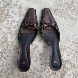 Carole Little Mule Kitten Keels with Bow Size 8